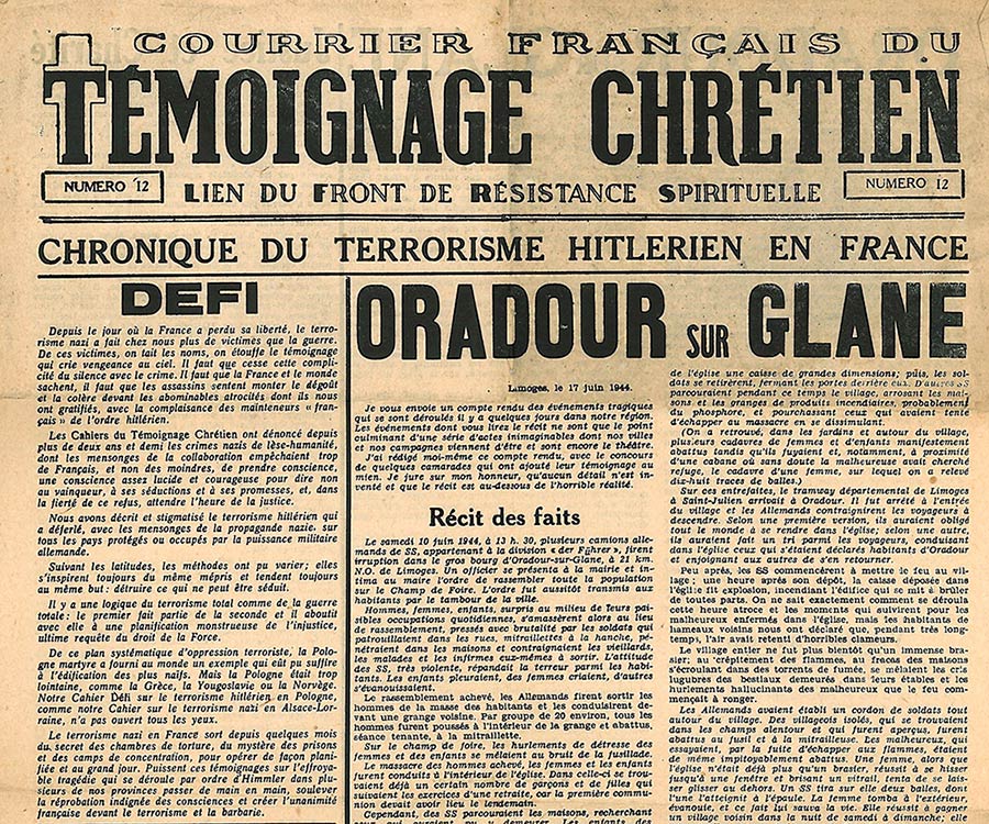 L’histoire d’Oradour à travers la presse